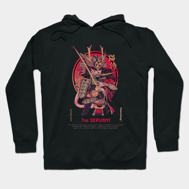 Japanese Samurai Bushido Yakuza Kunoichi Ninja Traditional The Servant Nekocheng #004 Nekobushi Hoodie by Sekaifi Studio